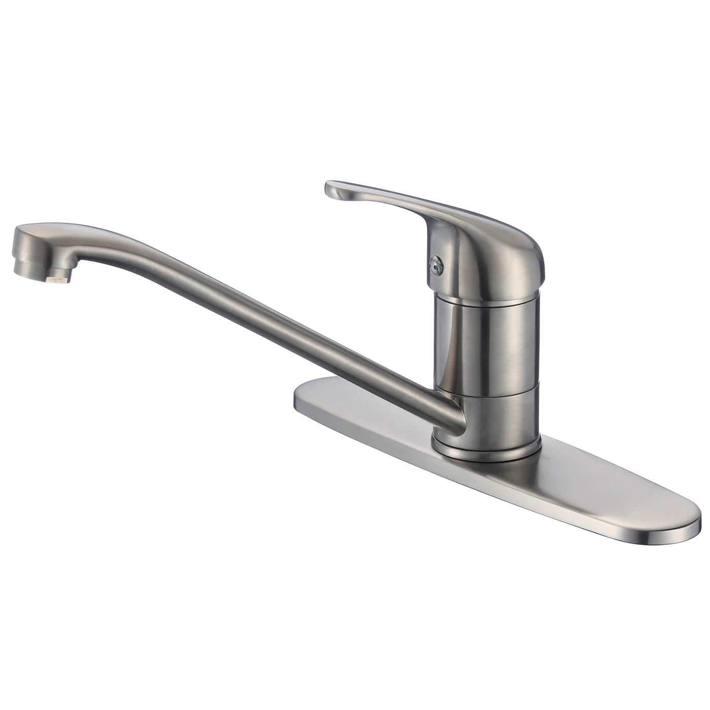 DAX Single Handle Kitchen Faucet with 9 3/4" Brushed Nickel Finish (DAX-8237-BN)