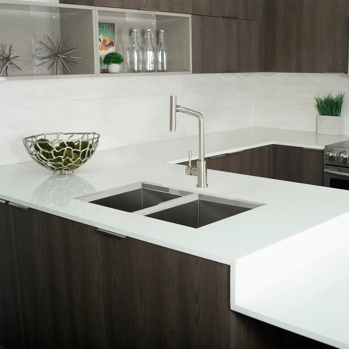 DAX Stainless Steel Undermount Double Bowl Kitchen Sink DAX-SQ-3318C Sale price