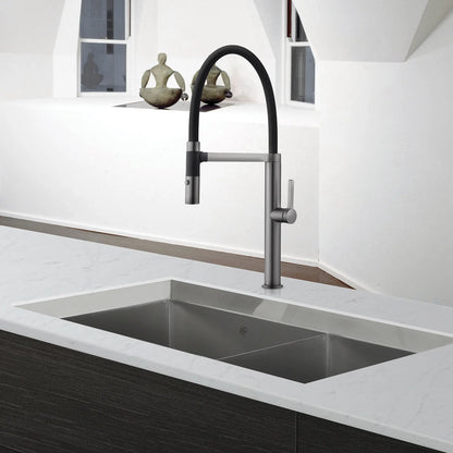 DAX Double Bowl Undermount 50/50 Kitchen Sink, 16 Gauge Stainless Steel, Brushed Finish , 31 x 18 x 10 Inches (DAX-SQ-3118A)