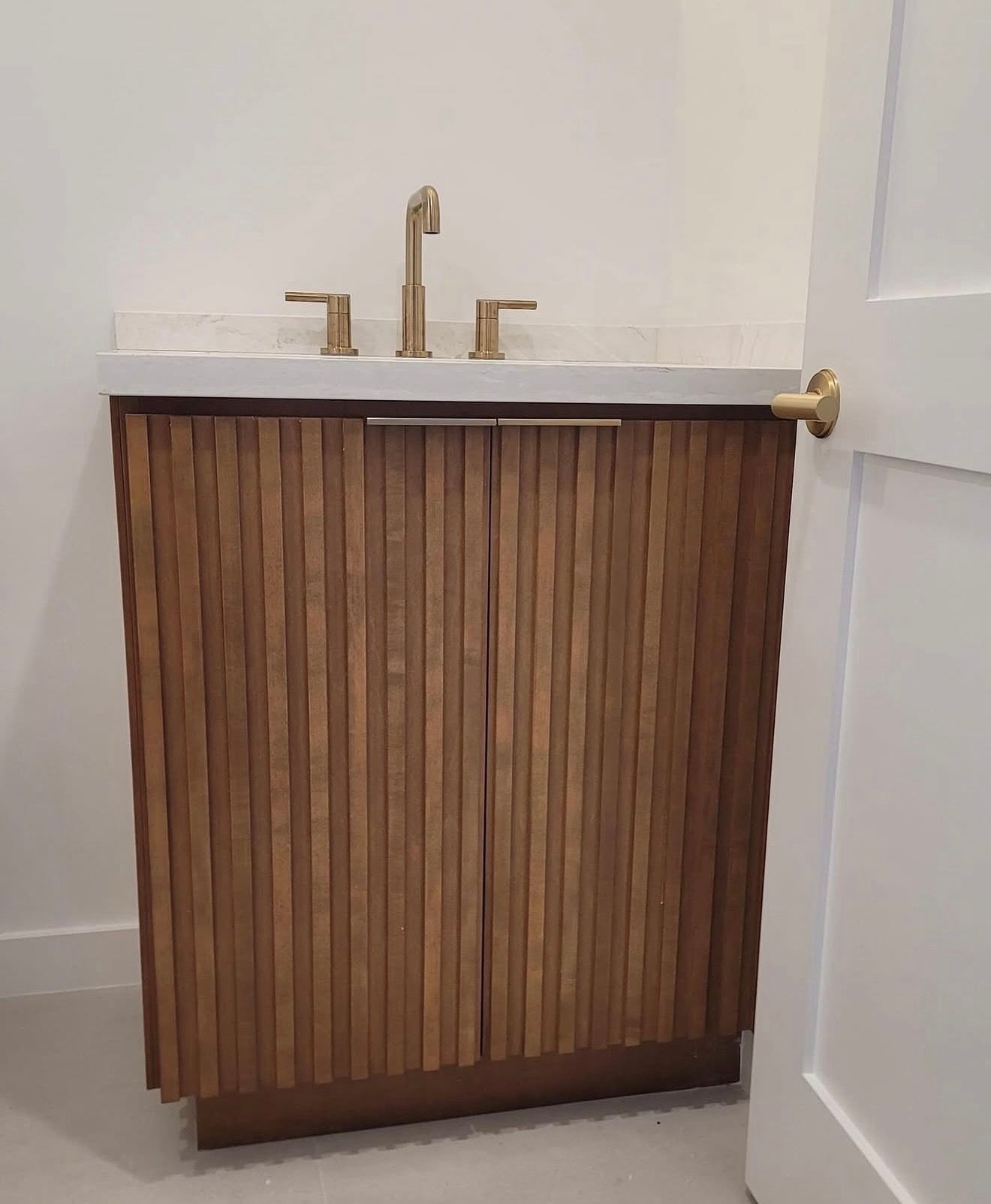 Caroline Custom Fluted Wood Vanity