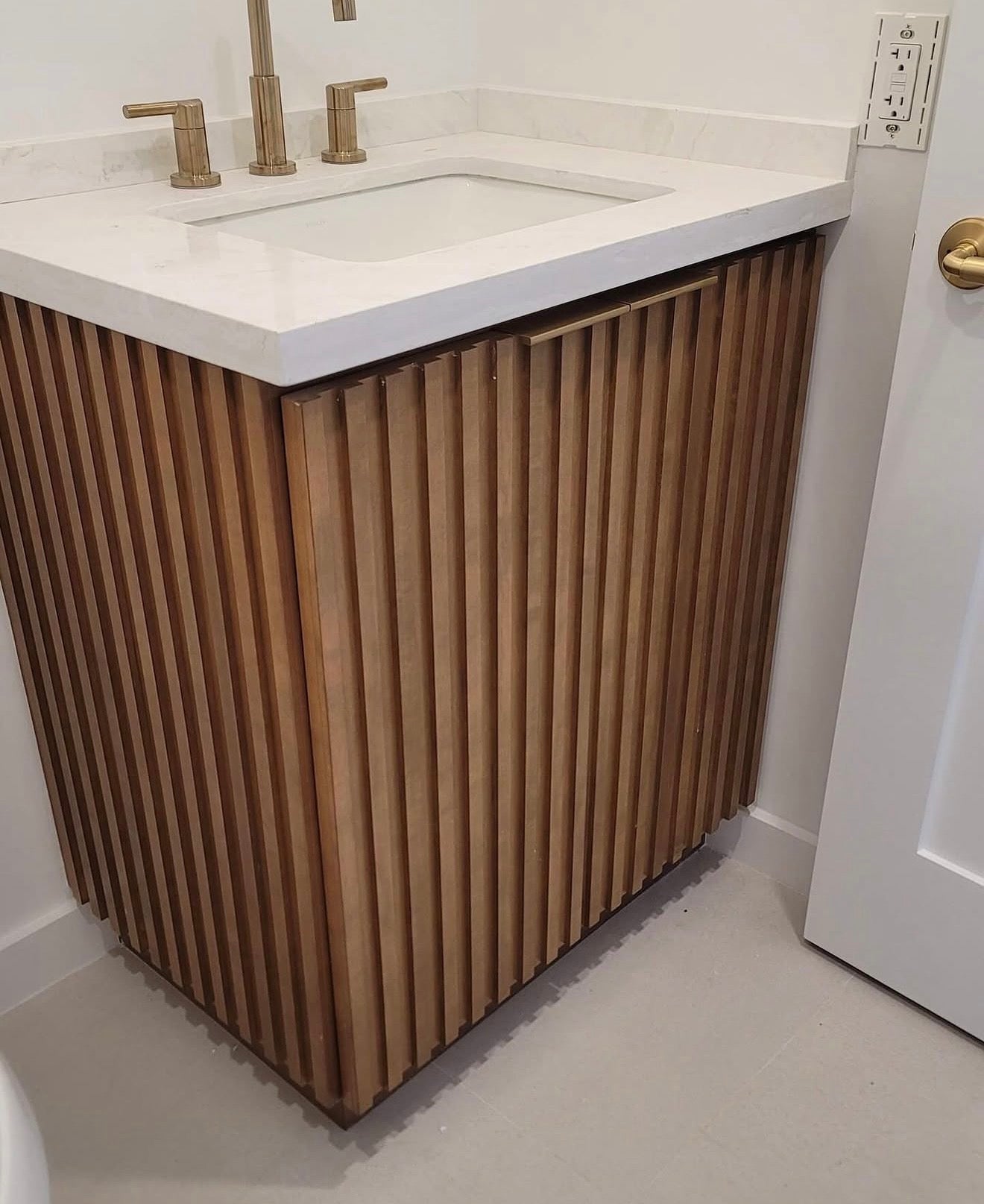 Caroline Custom Fluted Wood Vanity