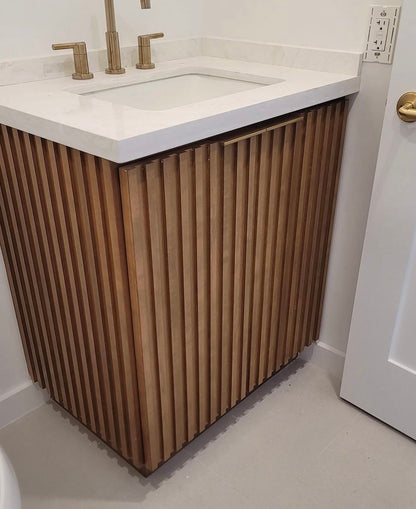 Caroline Custom Fluted Wood Vanity