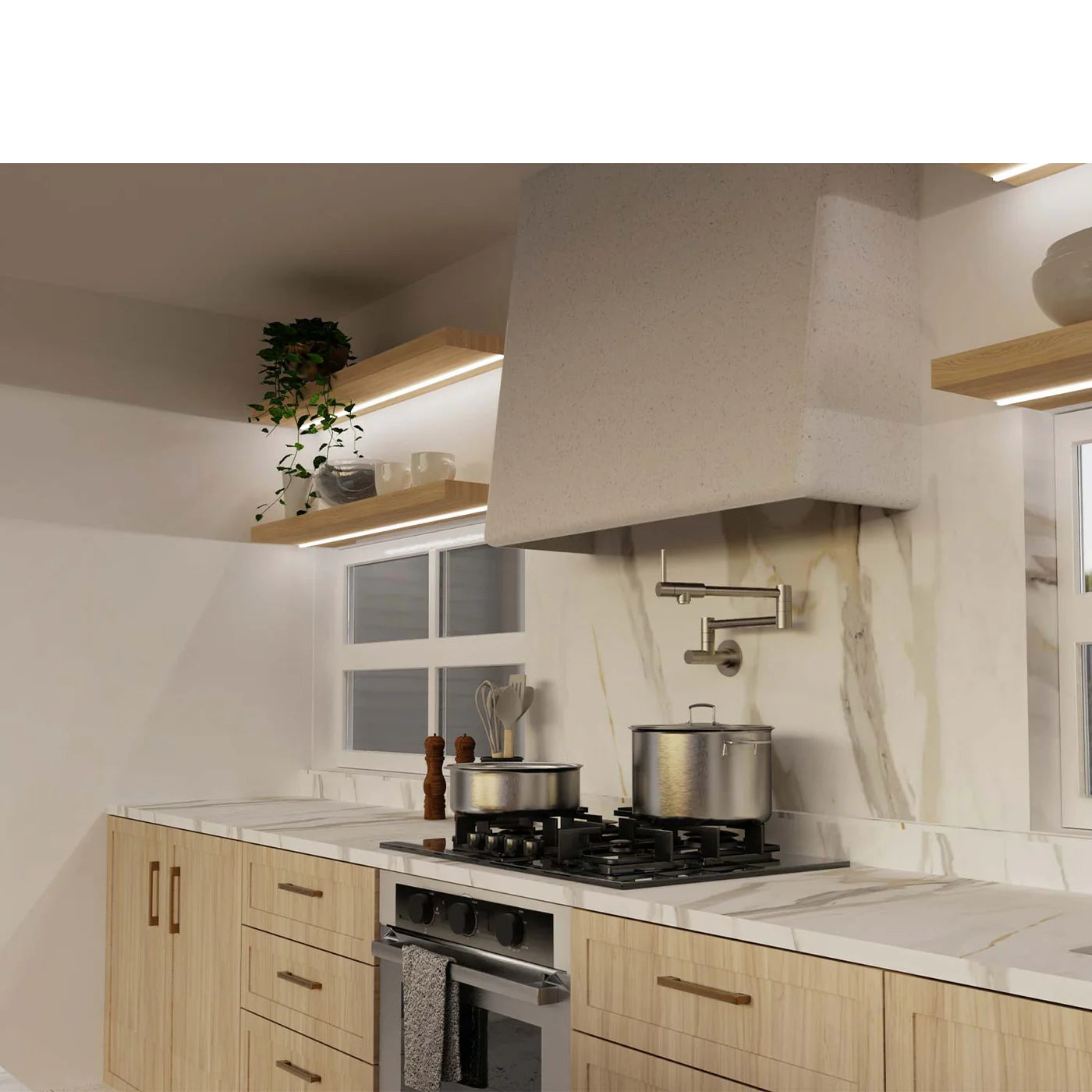DAX Pot Filler - Brushed Nickel (DAX-10013-BN)
