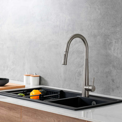 DAX Salerno Single Handle Pull Out Kitchen Faucet