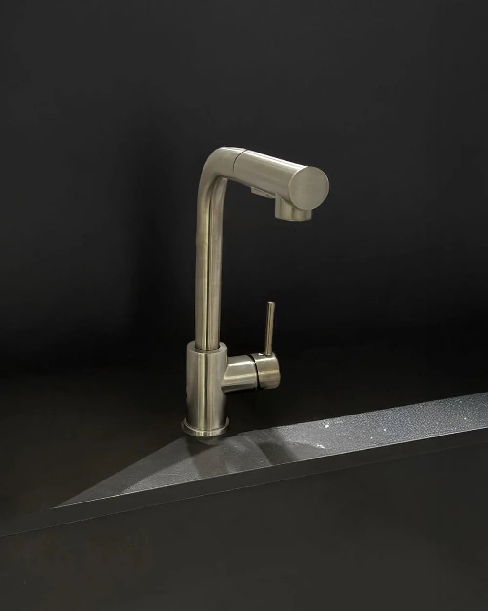 DAX Single Handle Pull Out Kitchen Faucet Brushed Nickel Finish (DAX-8213-BN)