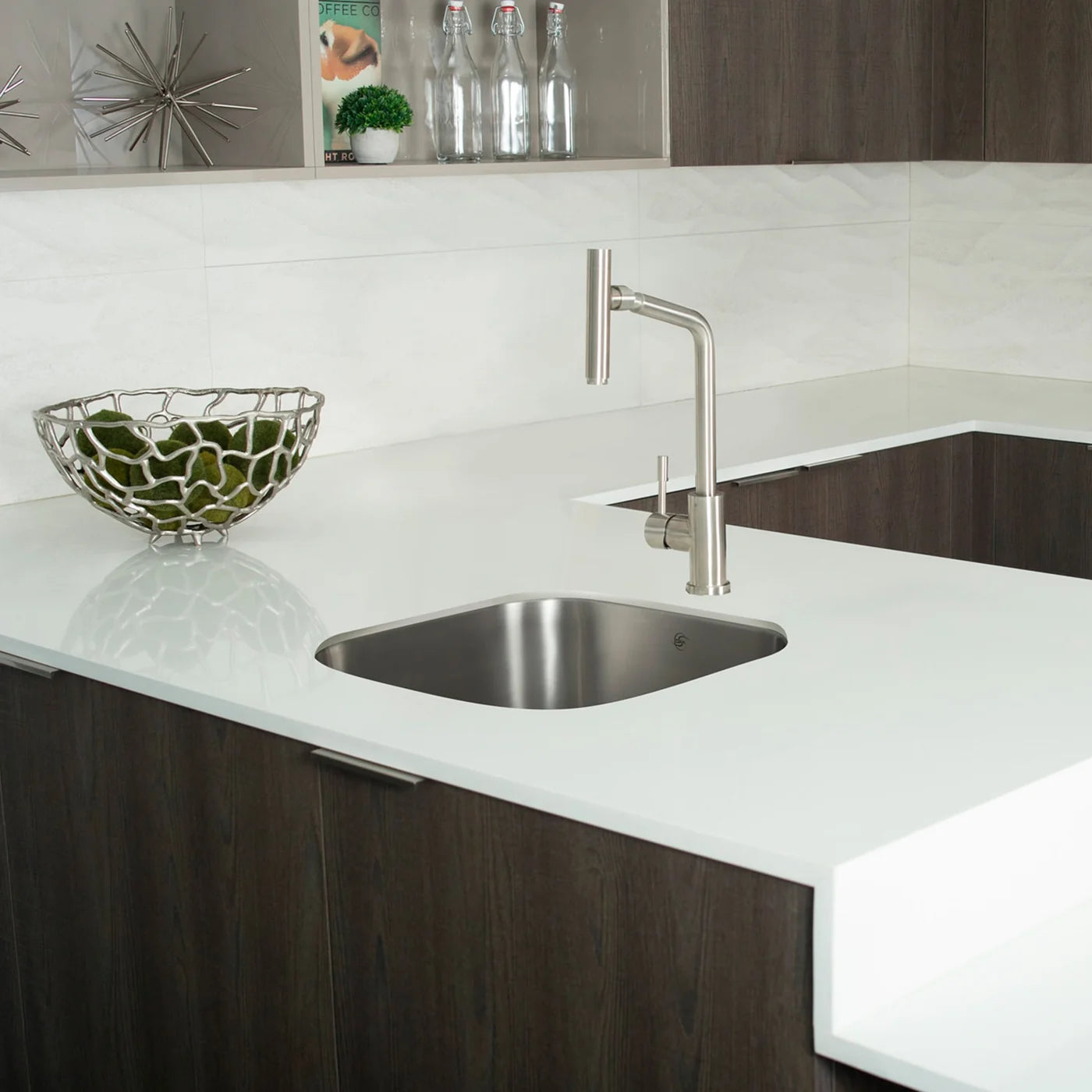 DAX Single Bowl Undermount Kitchen Sink, 18 Gauge Stainless Steel, Brushed Finish , 23-1/4 x 20-7/8 x 9 Inches (DAX-2321) Sale price