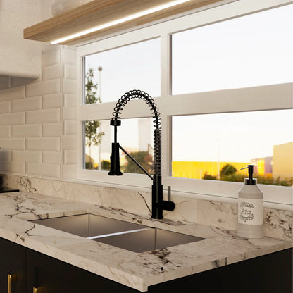 DAX Industrial Single Handle Pull Out Kitchen Faucet