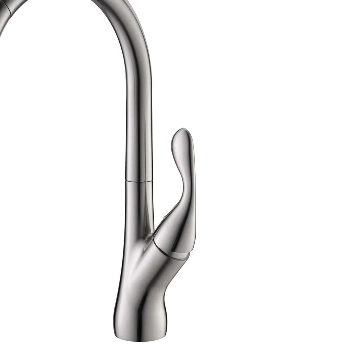 DAX Single Handle Pull Down Kitchen Faucet with Dual Sprayer and Swivel Spout, Brass Body, Brushed Nickel Finish, 9-1/8 x 15-5/8 Inches (DAX-6985E-BN) Sale price