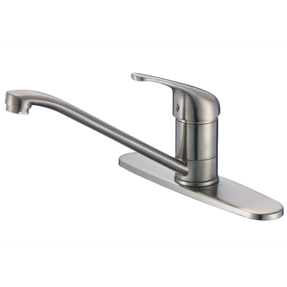DAX Single Handle Kitchen Faucet with 9 3/4" Brushed Nickel Finish (DAX-8237-BN)