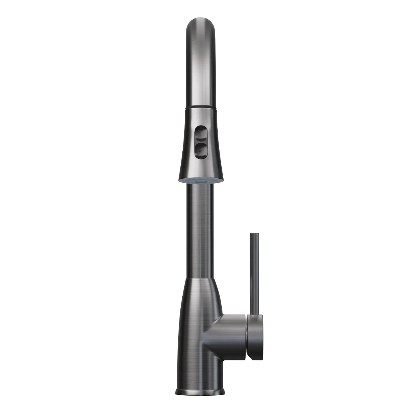 DAX Single Handle Pull Down Kitchen Faucet with Dual Sprayer, Brass Body, Brushed Nickel Finish, Size 11-7/16 x 17-1/2 Inches (DAX-8887)