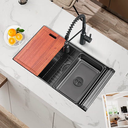 DAX Handmade Workstation Single Bowl Undermount Kitchen Sink NB - Stainless Steel 304 - 16 G - Acces