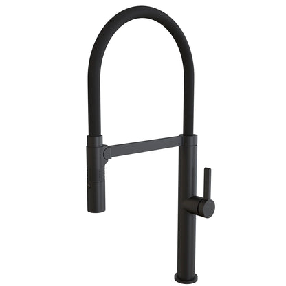 DAX Single Handle Pull Out Kitchen Faucet with Dual Sprayer, Brass Body and Shower Head, 9-3/16 x 21-5/8 Inches (DAX-S2417)