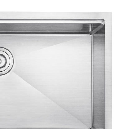 DAX Workstation Undermount Single Bowl Kitchen Sink - Handmade - Stainless Steel 304 -16 Gauge - Accessories Included (DAX-WS3219-R10)