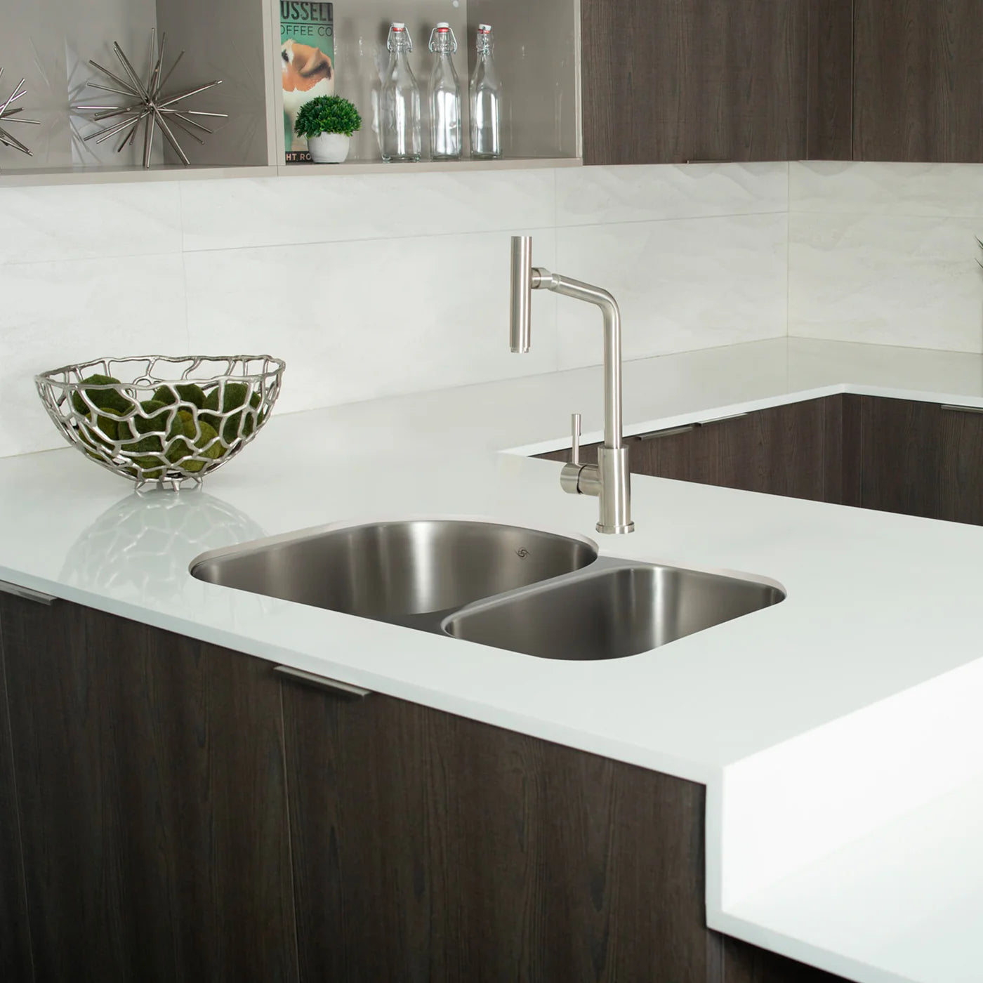 DAX Stainless Steel Undermount Double Bowl Kitchen Sink DAX-3121L