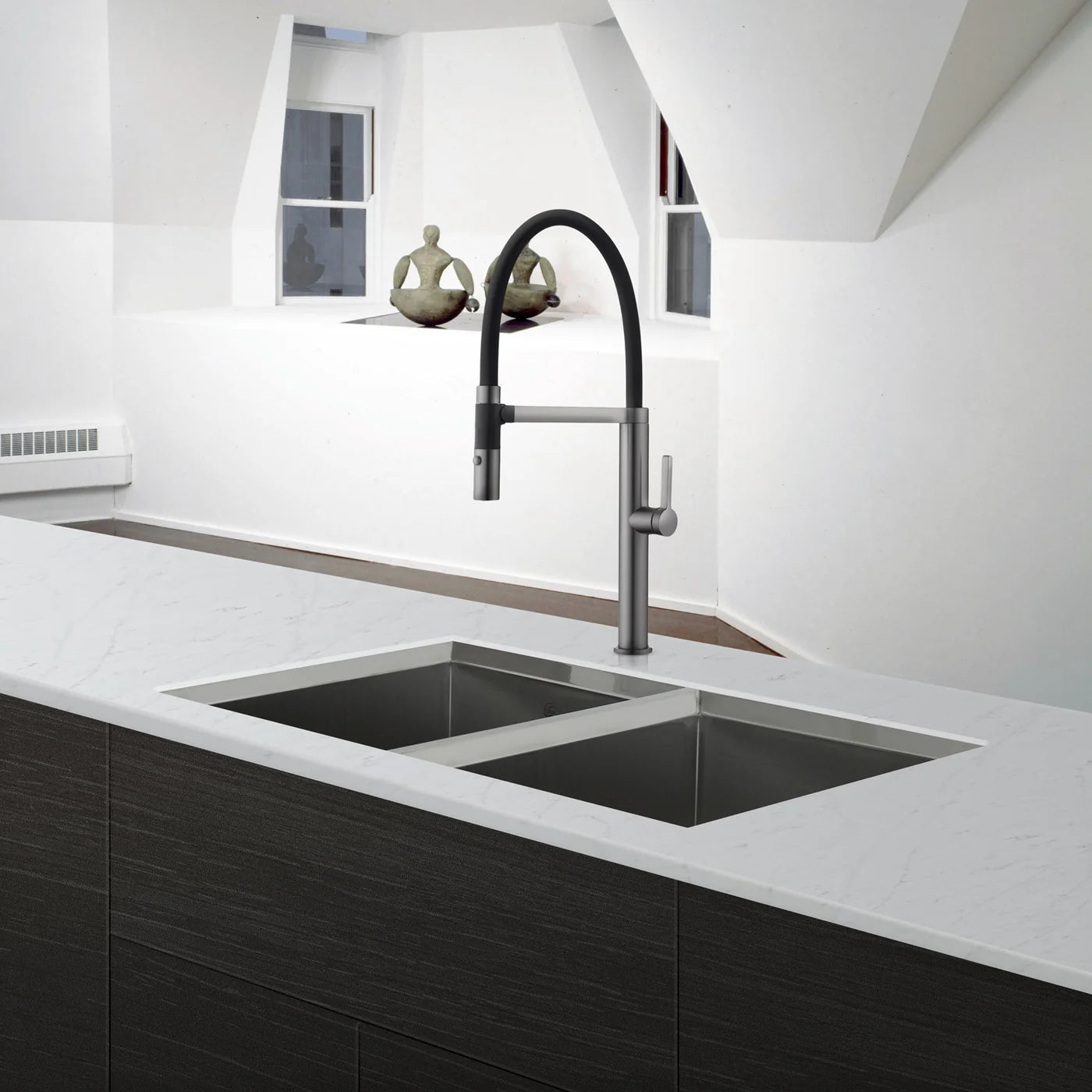 DAX Stainless Steel Undermount Double Bowl Kitchen Sink DAX-SQ-3318C Sale price