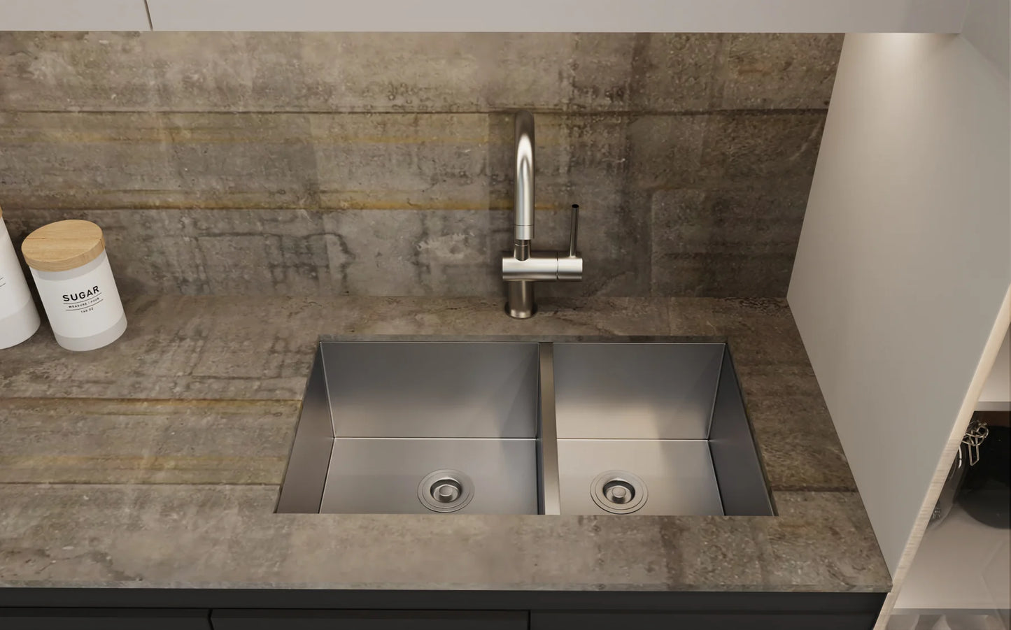 DAX Stainless Steel Undermount Double Bowl Kitchen Sink DX-SQ-3219-X