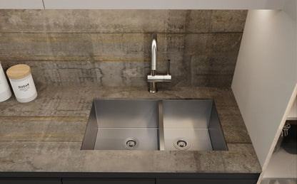 DAX Stainless Steel Undermount Double Bowl Kitchen Sink DX-SQ-3219-X