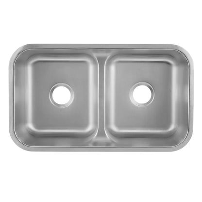 DAX Stainless Steel Undermount Double Bowl Kitchen Sink DAX-3218