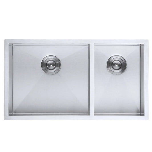 DAX Stainless Steel Undermount Double Bowl Kitchen Sink DAX-SQ-3218
