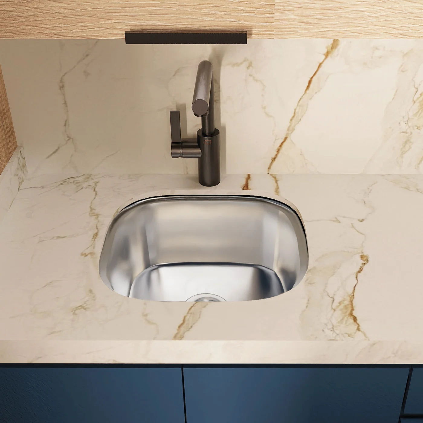 DAX Stainless Steel Undermount Single Bowl & Kitchen Sink DAX-1816