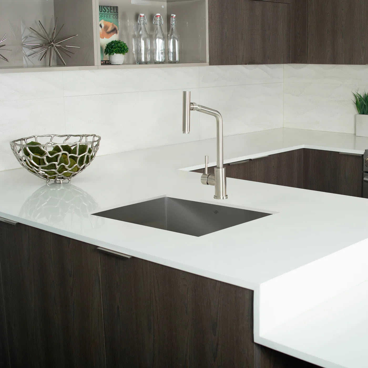 DAX Stainless Steel Undermount Single Bowl Kitchen Sink DAX-SQ-2318