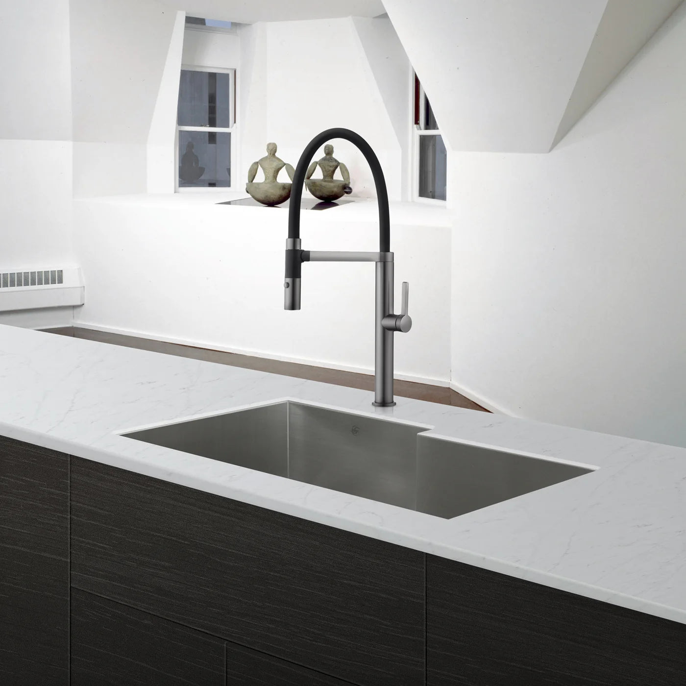 DAX Stainless Steel Undermount Single Bowl Kitchen Sink DAX-SQ-3420F