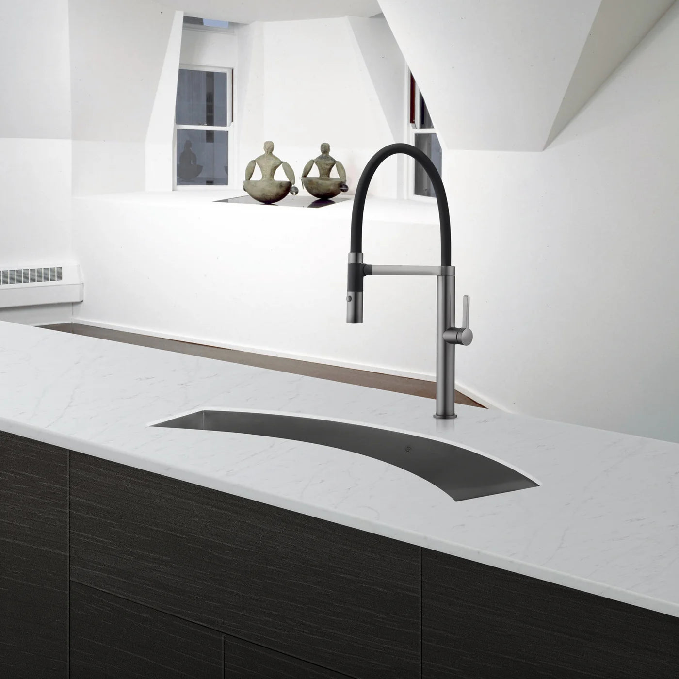 DAX Stainless Steel Undermount Single Bowl Kitchen Sink DAX-SQ-4512-C