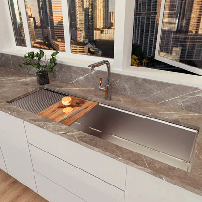 DAX Stainless Steel Undermount Single Bowl Kitchen Sink DX-WS5919-R10