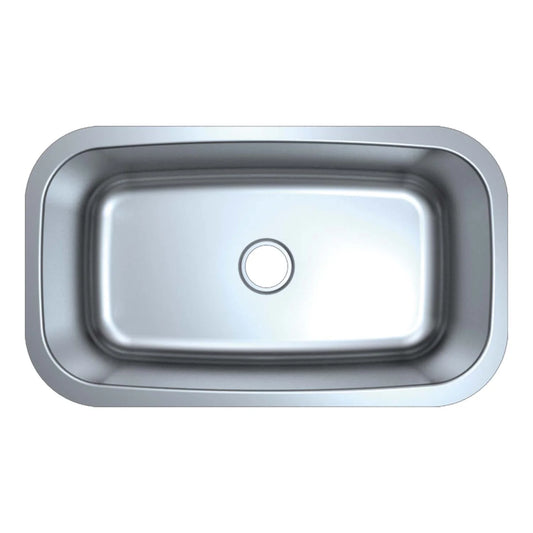 DAX Single Bowl Undermount Kitchen Sink 30" x 18" - 18G. - ADA (DX-3018A).