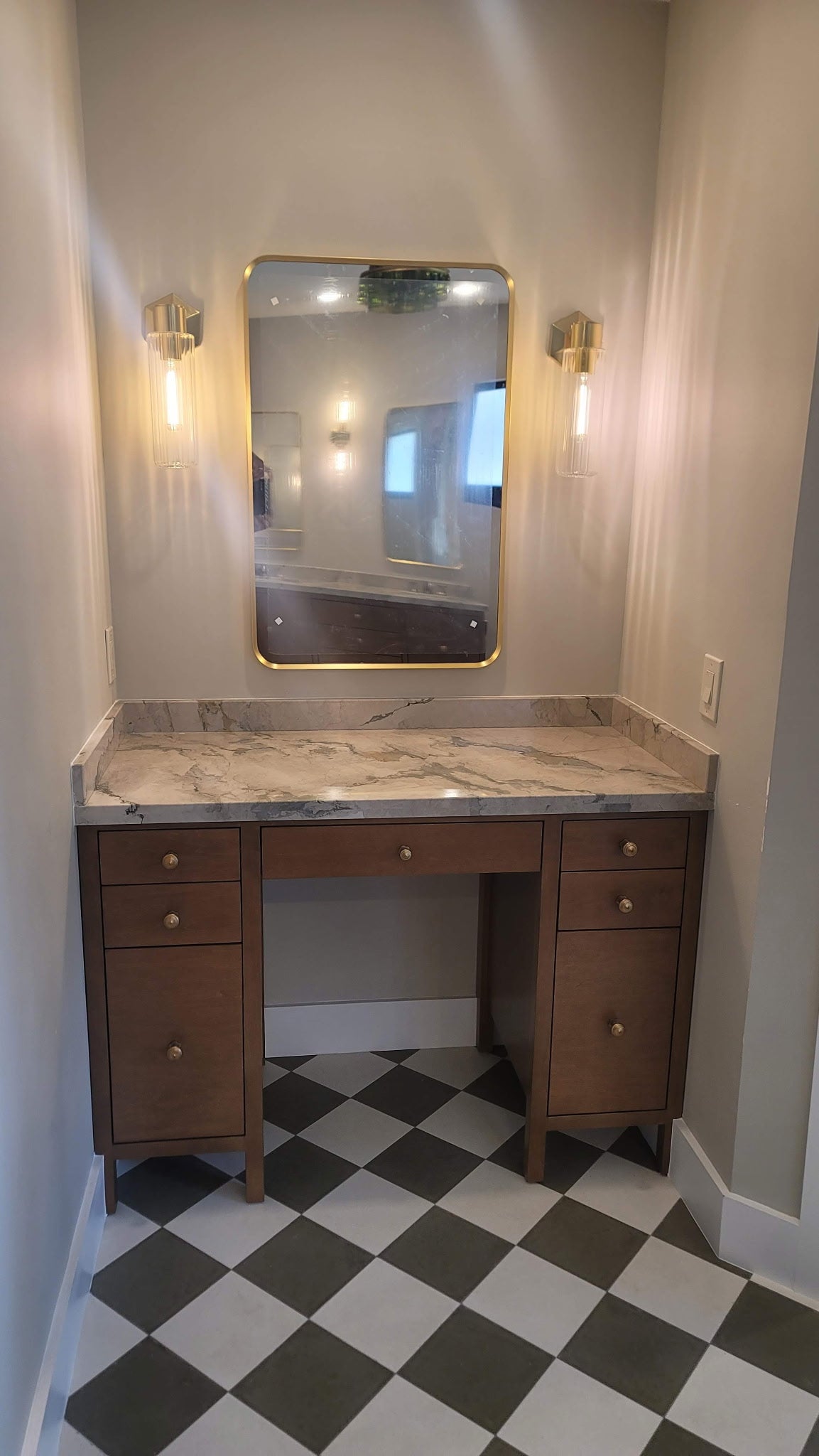 Eduardo Custom Wood Makeup Vanity