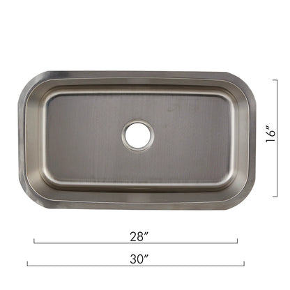 DAX Stainless Steel Undermount Single Bowl Kitchen Sink KA-3018
