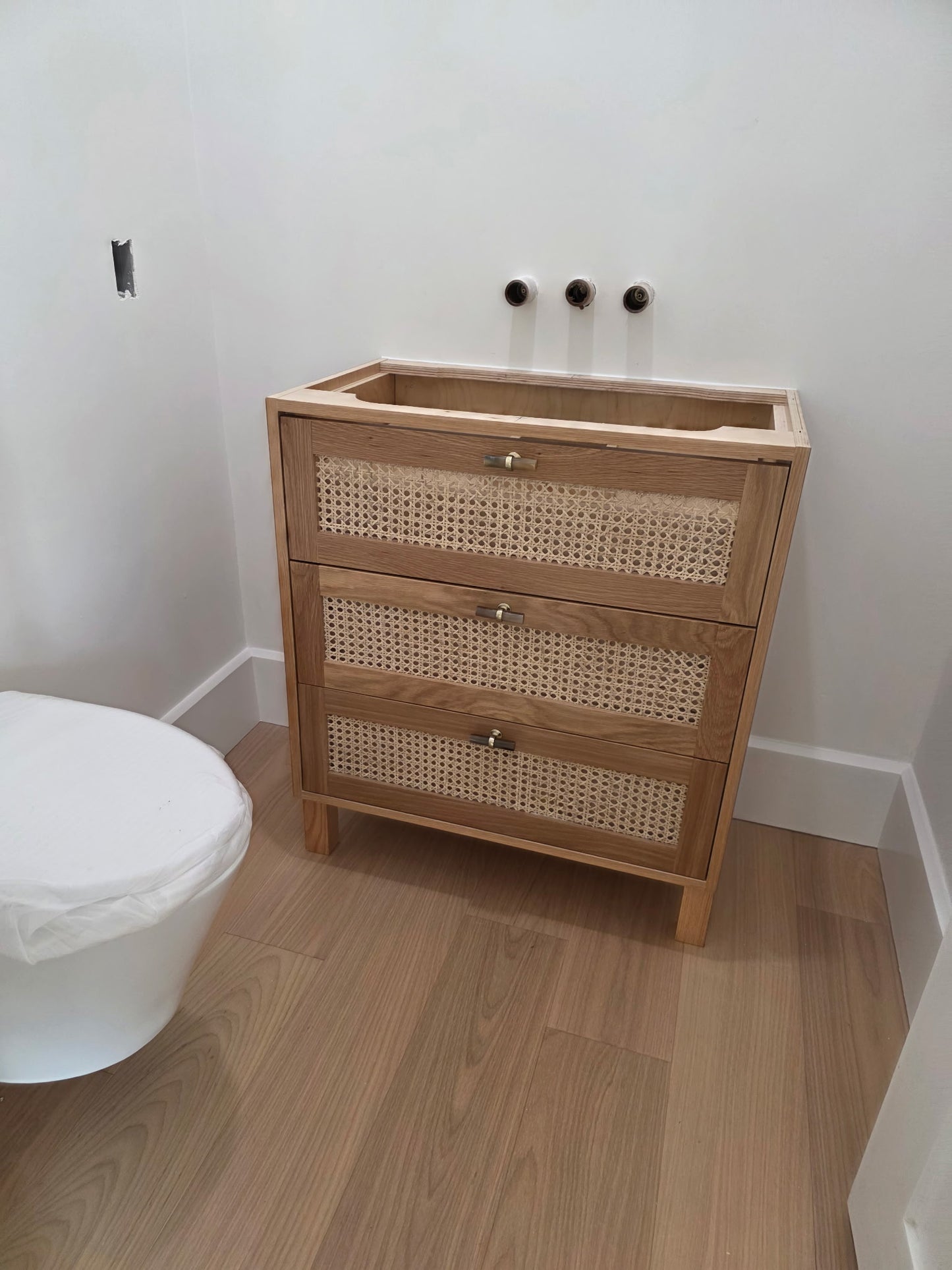 Maria Custom Cane & Wood Vanity