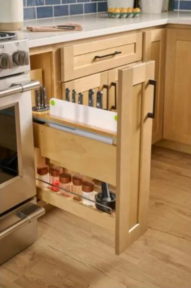 5" "No Wiggle" Magnetic Knife Organizer Soft-close Pullout