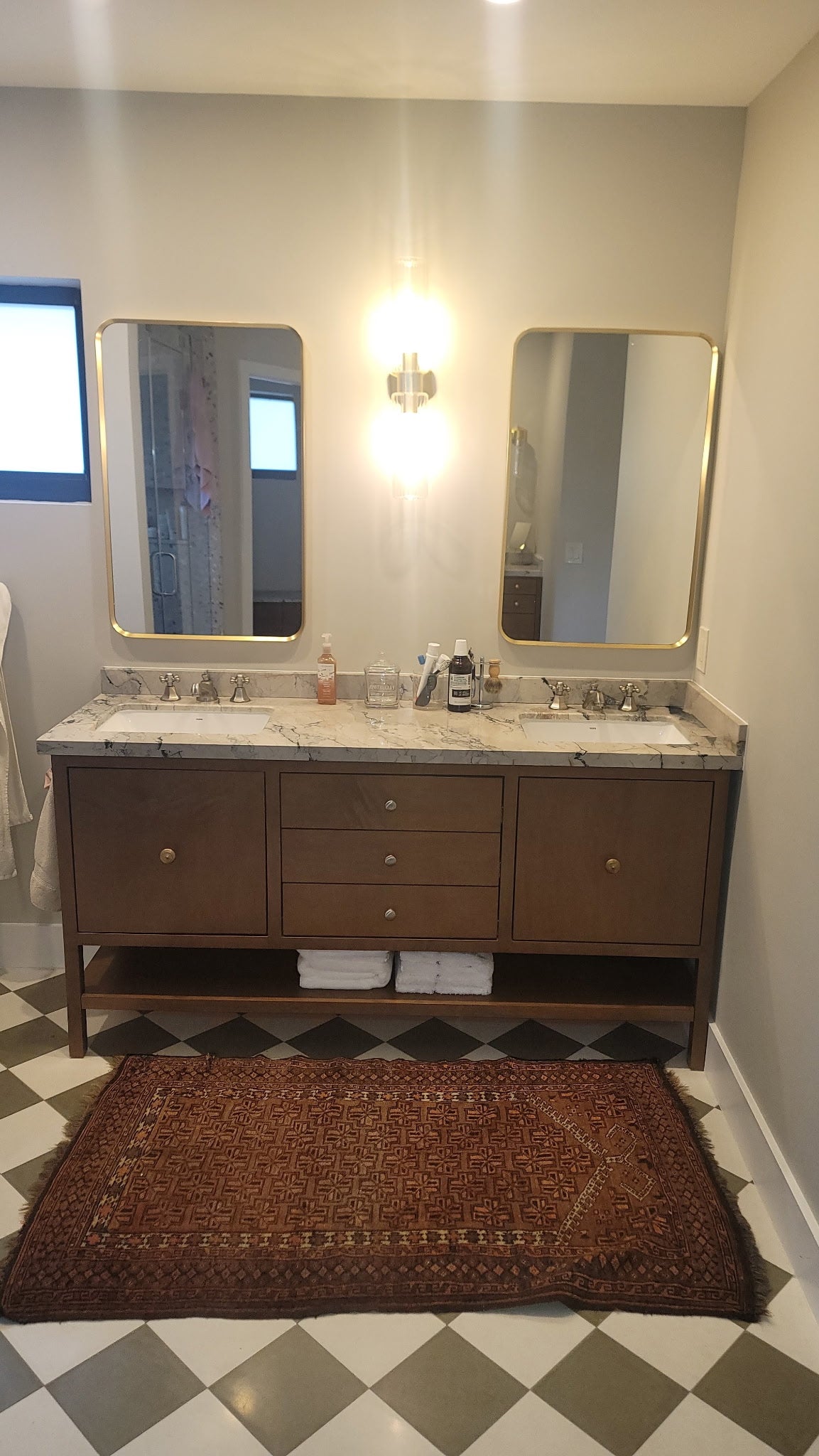 Sofia Custom Double Sink Wood Vanity