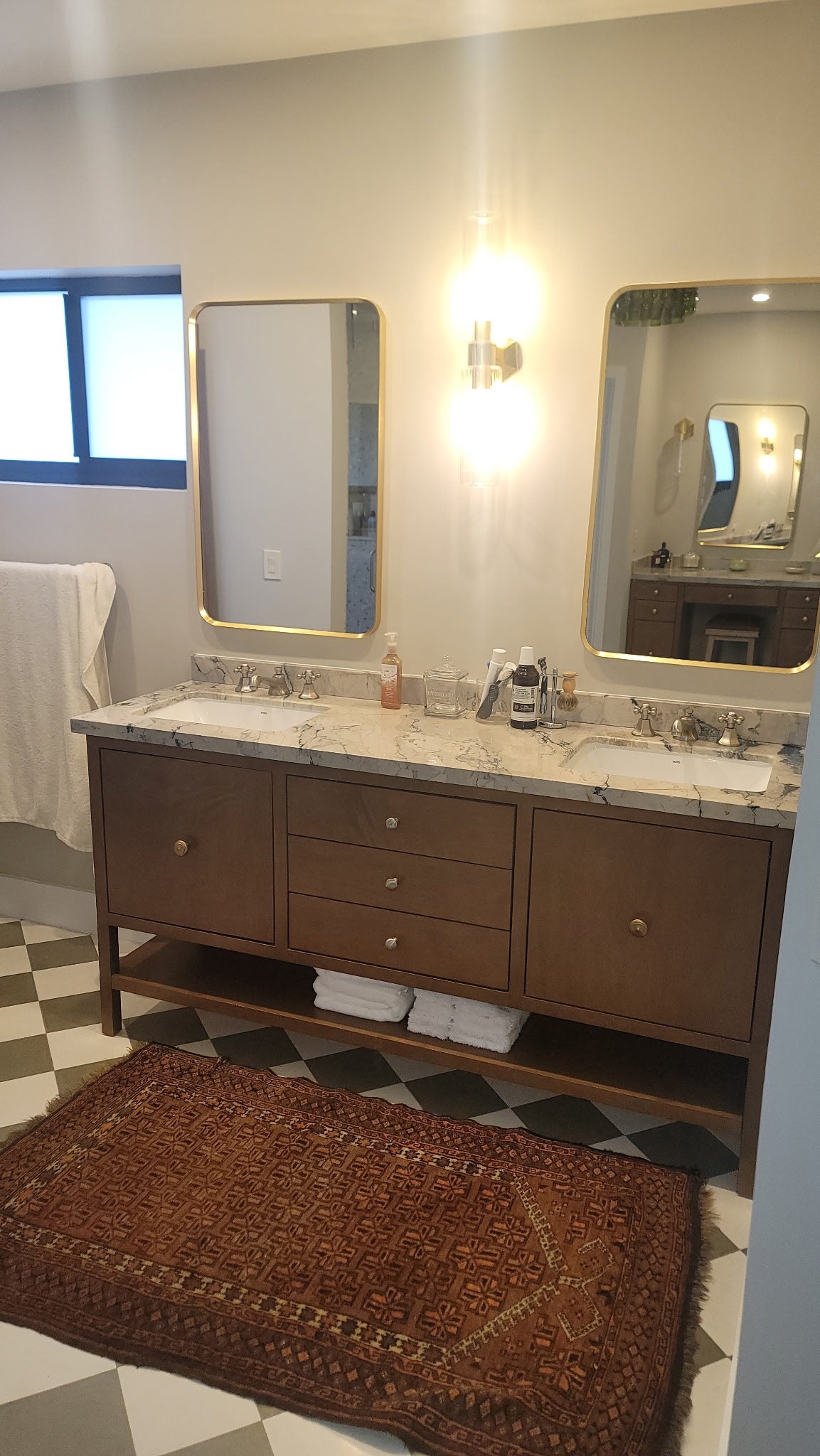Sofia Custom Double Sink Wood Vanity