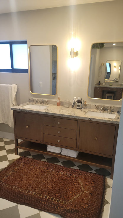 Sofia Custom Double Sink Wood Vanity
