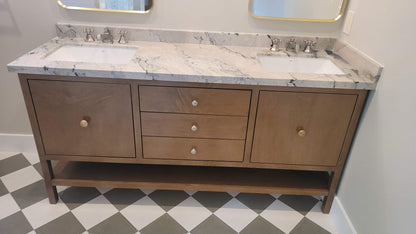 Sofia Custom Double Sink Wood Vanity