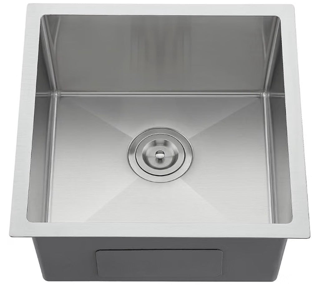 18" x 18" Undermount Stainless Steel Single Bowl Sink