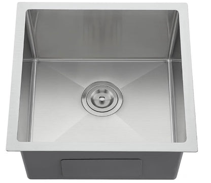18" x 18" Undermount Stainless Steel Single Bowl Sink