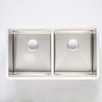 DAX Workstation Double Bowl Undermount Kitchen Sink 32 x 19 - R10 - 18G. Accessories Included