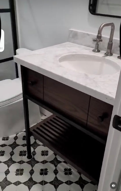 Eduardo Custom Wood & Metal Bathroom Vanity