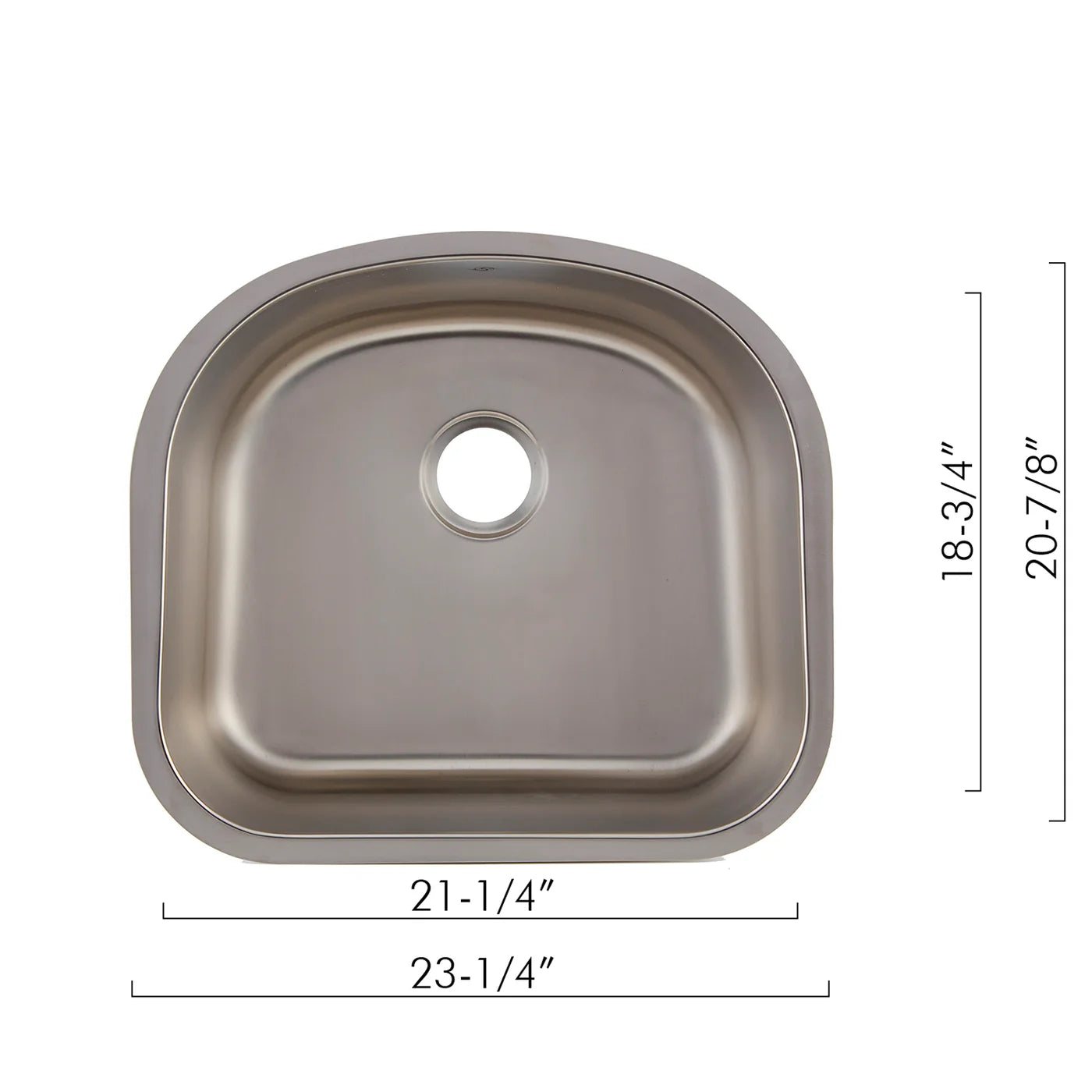 DAX Single Bowl Undermount Kitchen Sink, 18 Gauge Stainless Steel, Brushed Finish , 23-1/4 x 20-7/8 x 9 Inches (DAX-2321) Sale price